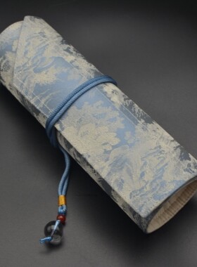 包邮一叶知秋手作 笔帘 【宋锦-山河】手工布艺 钢笔收纳笔袋笔包