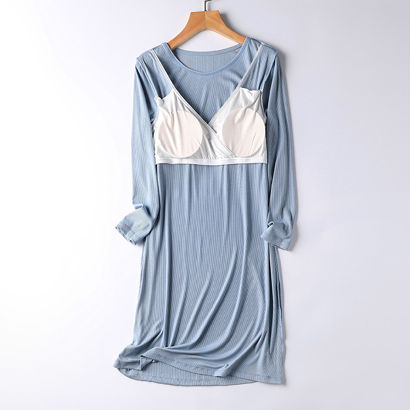 수유 잠옷 긴소매 봄과 가을 수유 감금 잠옷 수유 롱 마터니티 잠옷 봄과 여름 마터니티 잠옷