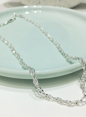 韩国东大门风春夏新唯美气质银色金属编织流苏仿珍珠项链锁骨链颈