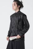 秋季新中式潮风缎面立领盘扣休闲长袖衬衫男女衬衣C525P65，男装衬衫，钱塘788(原4013)