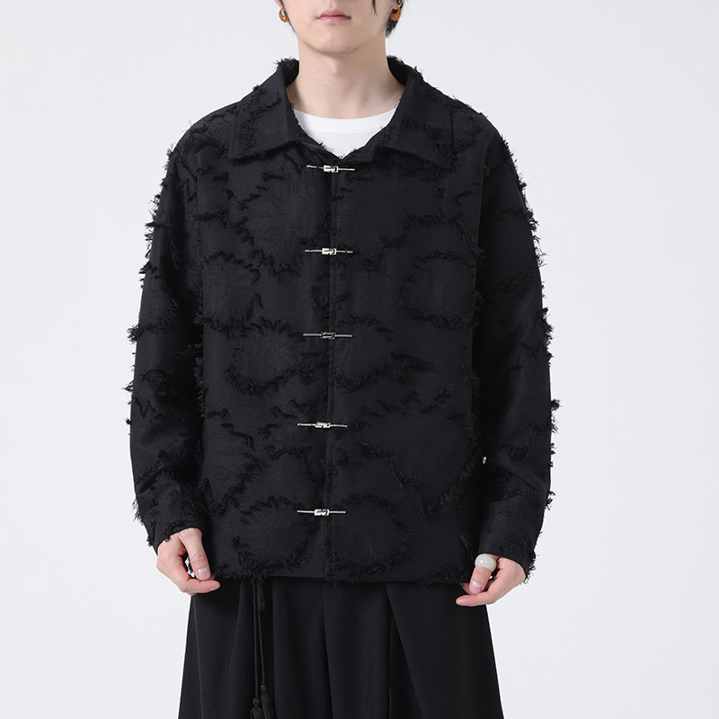 秋季新中式 金属盘扣风流苏休闲夹克外套男女上衣 JK621 P118图片