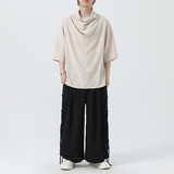 新中式风夏季冰丝薄堆领休闲套装男上衣M151P40裤M161P50，男装休闲套装，钱塘788(原4013)