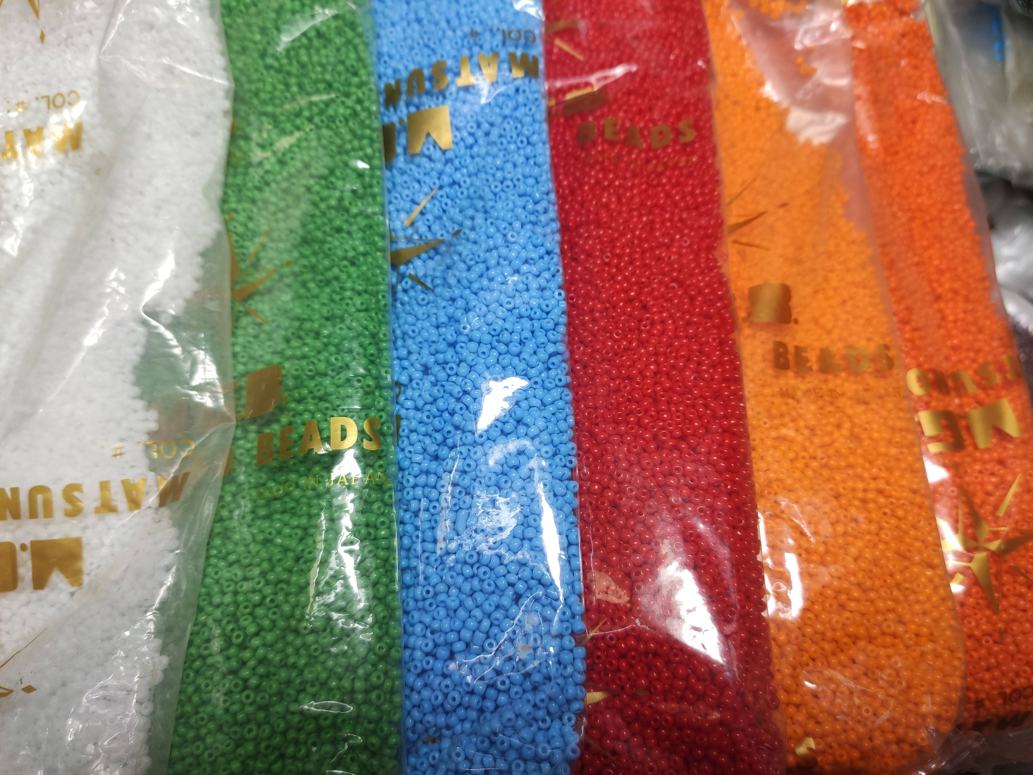 日本原包装陶瓷玻璃米珠DIY饰品配件流苏材料2.2mm