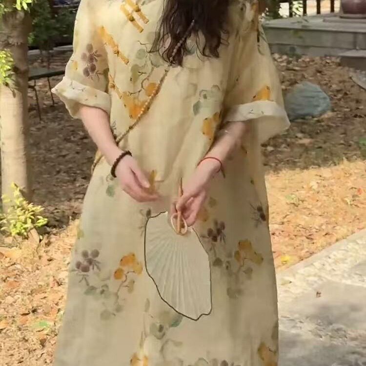 新中式女装国风气质高级感连衣裙女2026春季新款今年流行爆款裙子