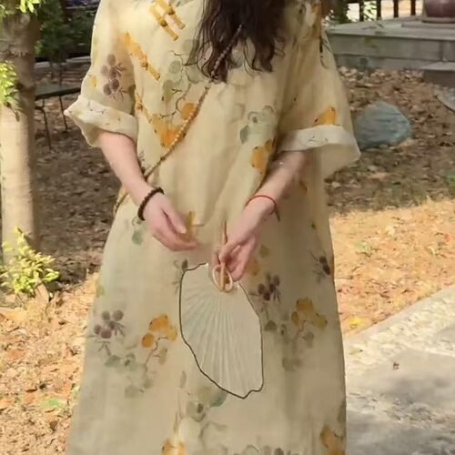 新中式女装国风气质高级感连衣裙女2026春季新款今年流行爆款裙子