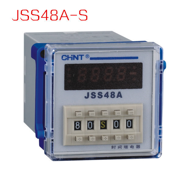 正泰时间继电器JSS48A-S AC220V  数显延时继电器 8脚循环
