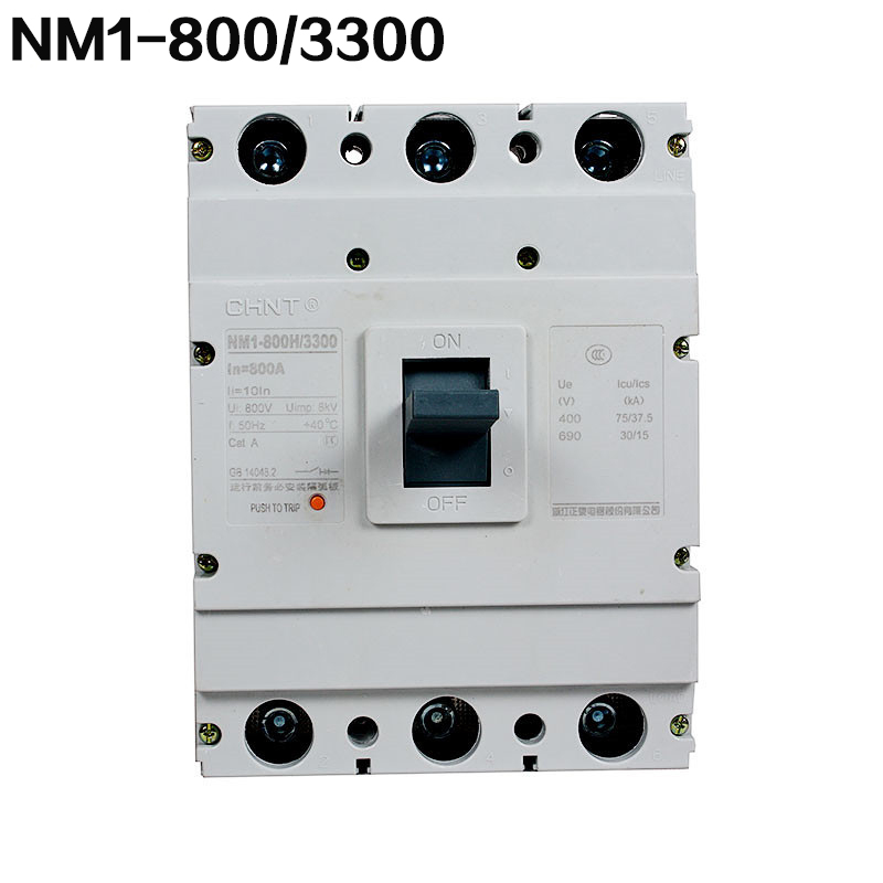 正泰NM1-800H/3300 800A 塑壳断路器 三相保护开关 总开