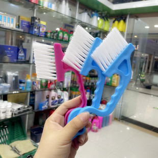 汽车清洁刷细缝扁刷轮毂刷多功能中长毛刷子塑料柄美容店用细节刷