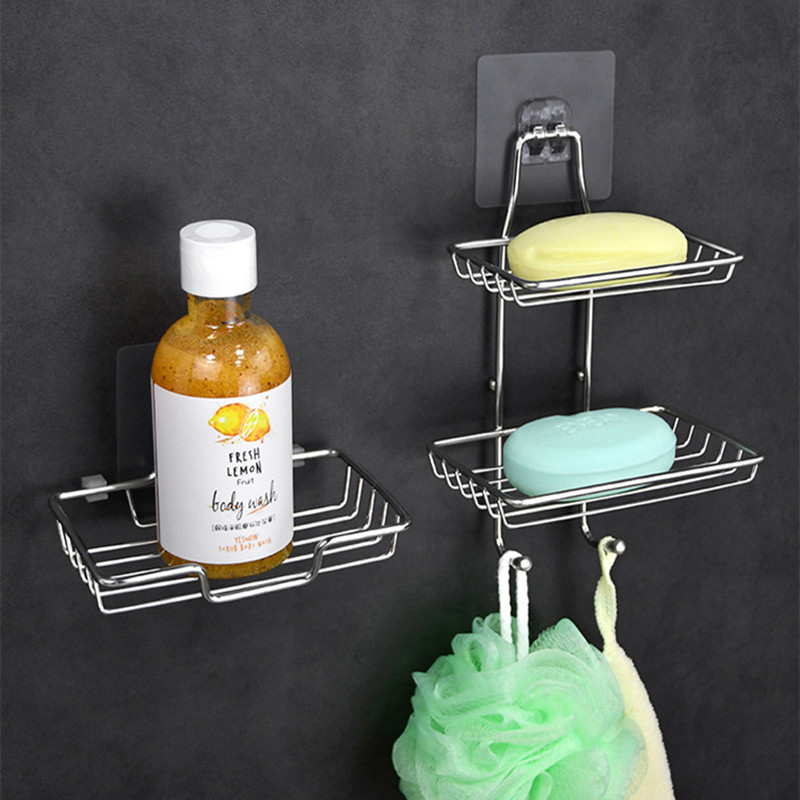 免打孔沥水置物架不锈钢肥皂架