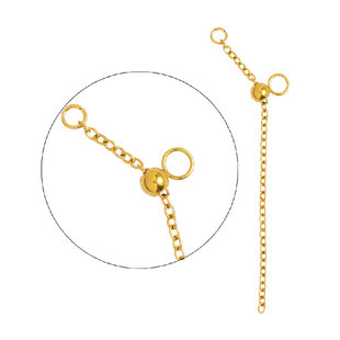 不锈钢钛钢可调节滑珠尾链2条不变色真空品质diy手链项链饰品材料