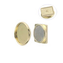 铜质宝石盘胸花手作材 不伤衣物 强磁铁扣胸针座diy手工配件 2套