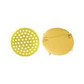 不锈钢钛钢圆网筛胸针配件 真空镀金手作胸托胸花品质diy手工材料