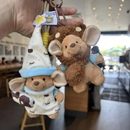 可爱小豆鼠挂件戴帽睡衣小豆公仔挂饰站姿小豆包包挂件钥匙圈挂饰