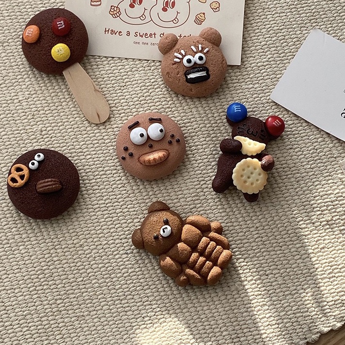 可爱曲奇冰箱贴可爱肌肉饼干