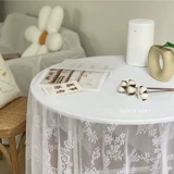 INS White Lace Desktop French Retro Net Yarn White Tablecloth Cover Comploath Trade Table ткань качающаяся фон декоративная ткань