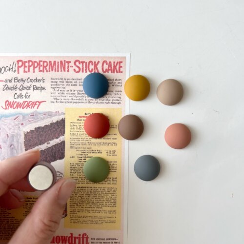 莫兰迪色系磁吸贴磨砂圆形强力磁贴冰箱贴低饱和色系吸铁石装饰贴