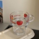 ins复古tomato番茄苹果玻璃杯简约中古风叠叠牛奶咖啡杯礼物杯子