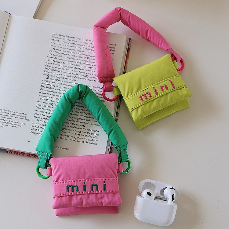 韩版mini包耳机数据线零钱包迷你小包包可爱布艺手提口红包耳机包
