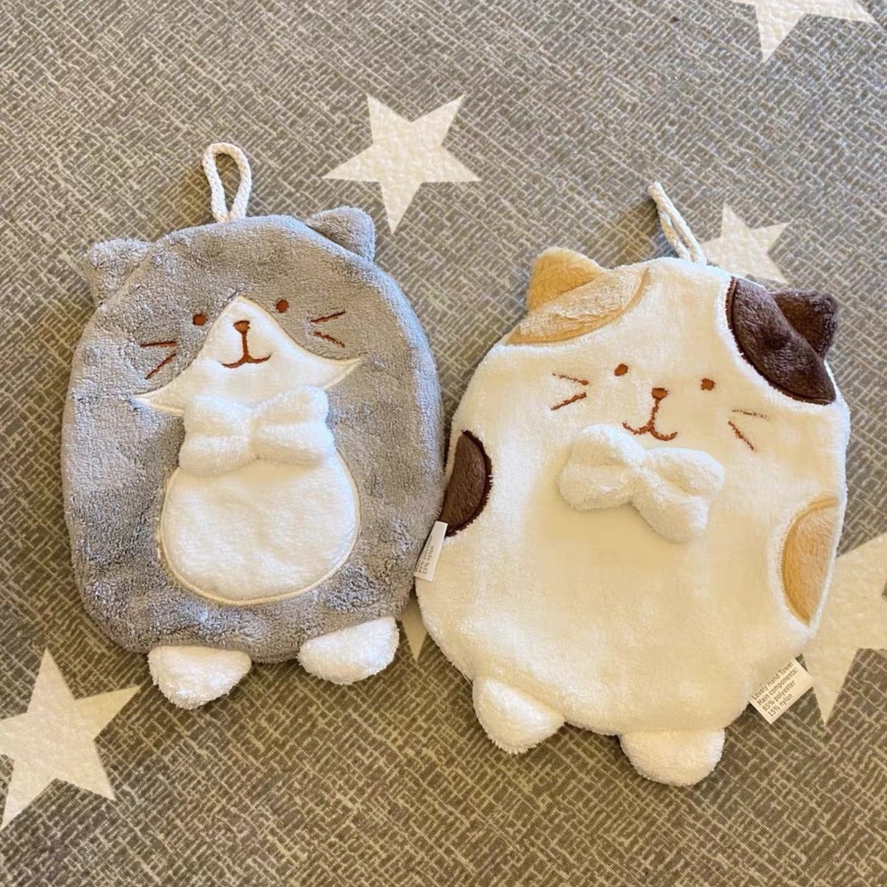 挂式可爱猫咪擦手巾加厚吸水卫生间浴室儿童干手毛巾卡通抹手布,家庭/个人清洁工具,厨房擦手巾,淘宝优惠券,粉丝福利购,淘宝优惠卷