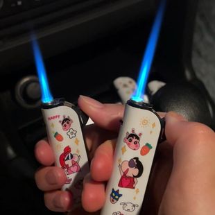 新款金属铁壳3d打印蜡笔小新防风打火机创意可爱可定制广告LOGO图