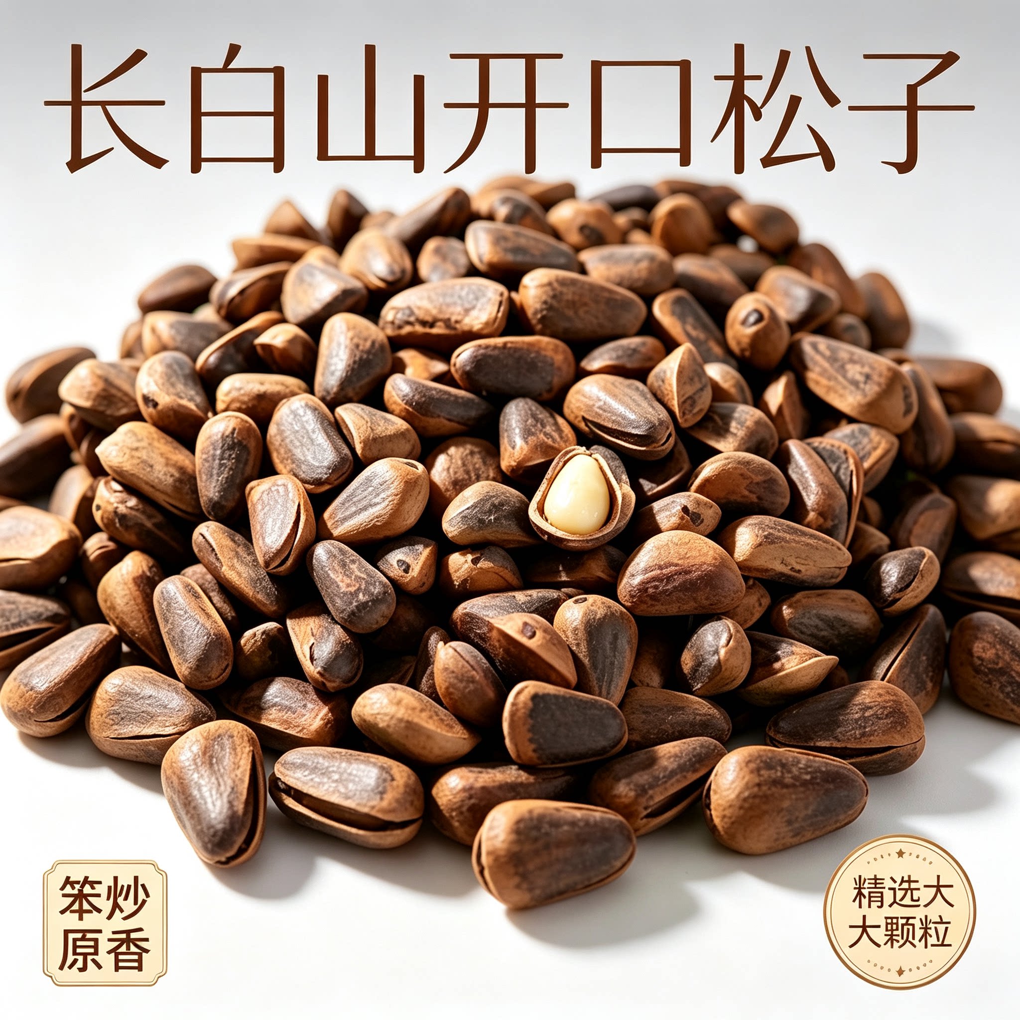 长白山开口松子手剥大颗粒