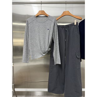 女装 新款 2025秋季 上衣毛衣 圆领长袖 细羊毛软糯舒适针织衫 时尚 韩版