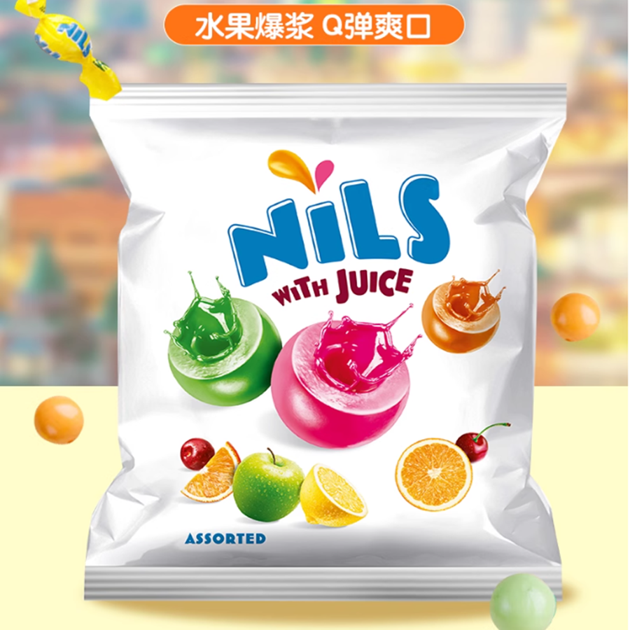 趣甜甜俄罗斯进口混合水果味夹心