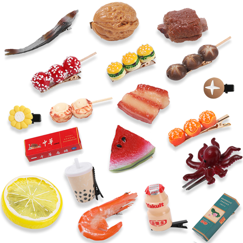 卡通可爱仿真立体食物发夹