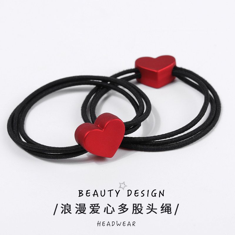 原创设计简约红色爱心发圈皮套