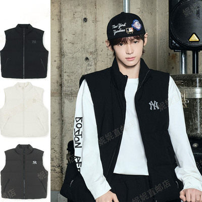 Ni韩国直邮TWS同款25新款羽绒马甲背后镂空大标保暖无袖3ADVB0156