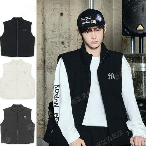 Ni韩国直邮TWS同款25新款羽绒马甲背后镂空大标保暖无袖3ADVB0156