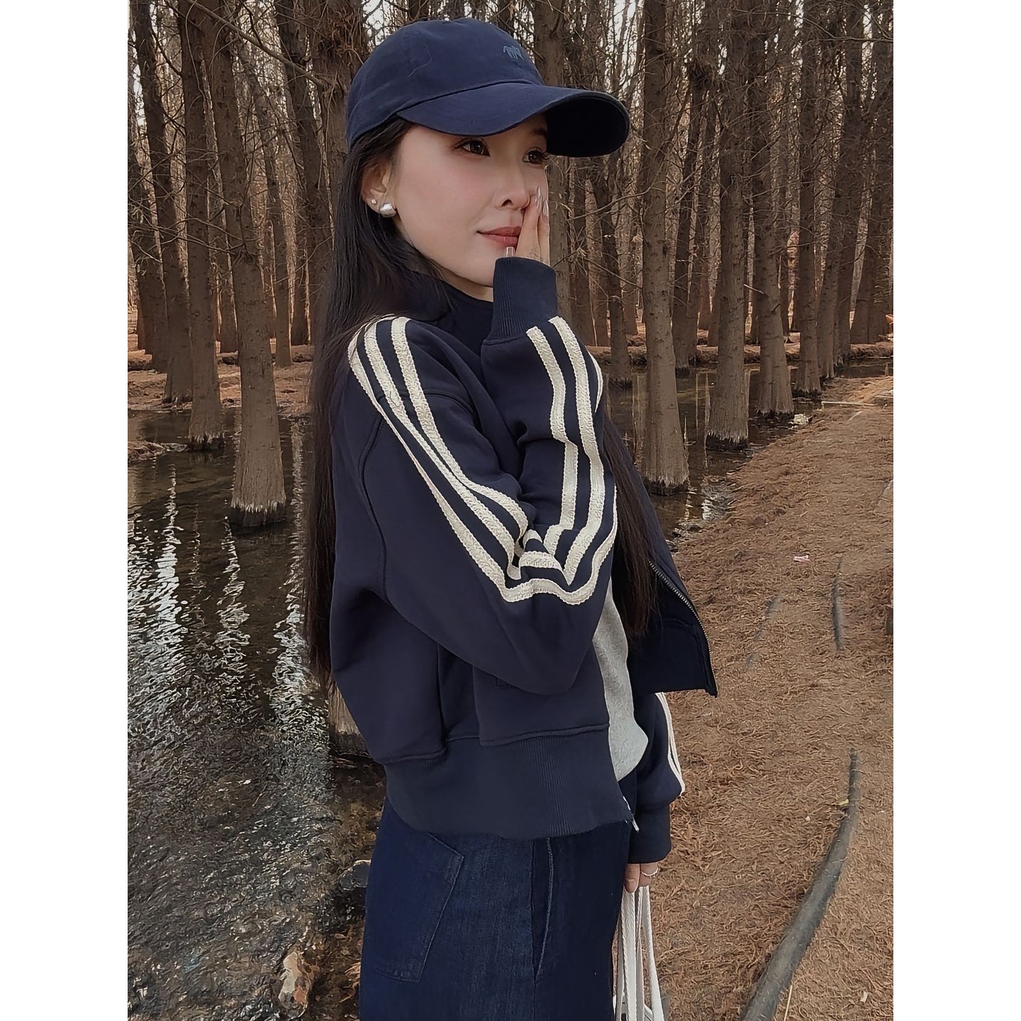 短款棒球服卫衣女2025爆款春秋冬小个子休闲加绒加厚夹克开衫外套