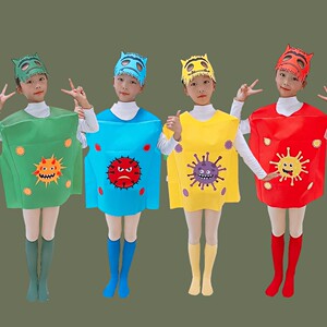 儿童牙细菌大作战表演服牙齿表演服病菌病毒牙虫牙细菌大战表演服