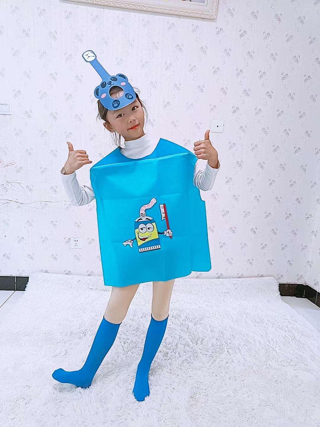 六一儿童牙细菌大战演出服幼儿园牙刷白牙表演服节日话剧舞蹈服