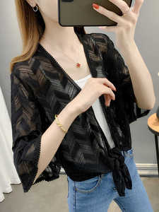 新款防晒衣薄款开衫外套女小披肩夏季配吊带裙子外搭罩衫短款上衣