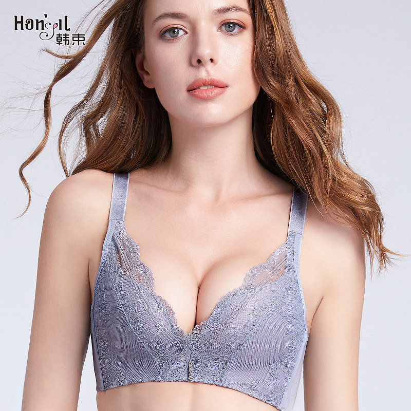 韩束内衣女小胸聚拢收副乳防下垂调整型胸罩无钢圈文胸