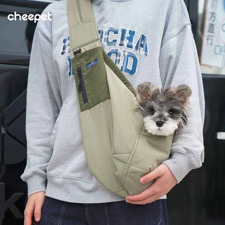 小型犬大容量宠物外出斜挎包包春夏秋季小狗狗手提式出行包