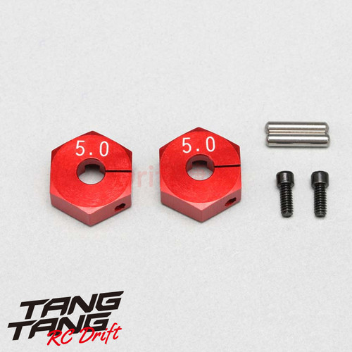 Y2-011CR5 YOKOMO YD-2 RC漂移车架用 5mm 金属结合器 红色 2个