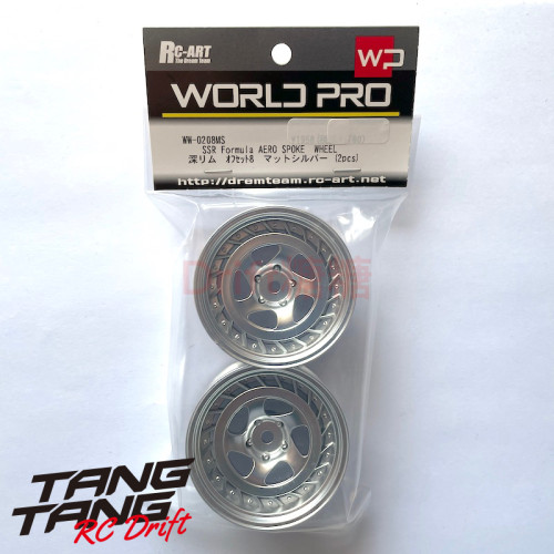 WW-0208MS RC-ART SSR Formula AERO SPOKE RC漂移轮毂消光银 8mm
