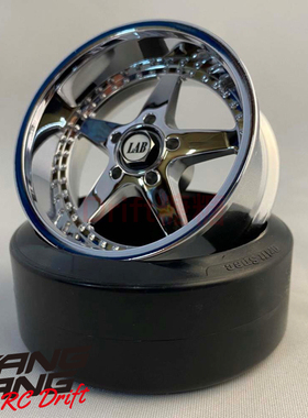 LP-034 LAB 1/10 RC漂移车架 M4螺母 仿真轮毂螺母 黑色logo 2个