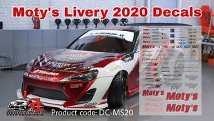 Livery Moty‘s MS20 漂移车壳拉花贴纸UV打印 2020