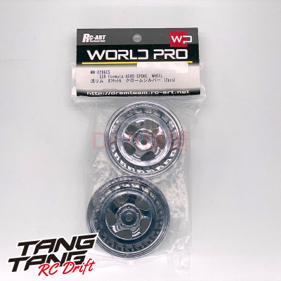 WW-0206CS RC-ART SSR Formula AERO SPOKE RC漂移轮毂电镀银 6mm