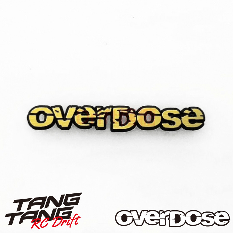 OD2592b OVERDOSE 3D文字贴 车壳/车架/遥控/手机贴 金色