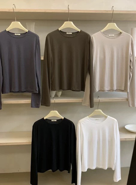 现货～Elephant大象家经典再现韩系基础款简约弹力打底纯色长袖女