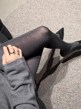 MuMusocks微透miu系秋冬高级薄款灰色系连裤袜凉感防晒九分打底袜