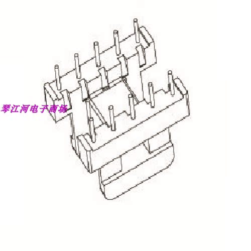 EE25磁芯骨架 高频变压器磁芯骨架卧式5+5针 磁芯骨架BOBBIN