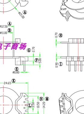 RM10高频变压器磁芯  电木骨架-100