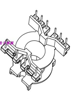 PQ3230电源磁芯骨架PQ3230磁芯骨架立式4+6针