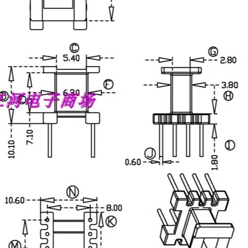 ee10变压器磁芯磁芯电木骨架