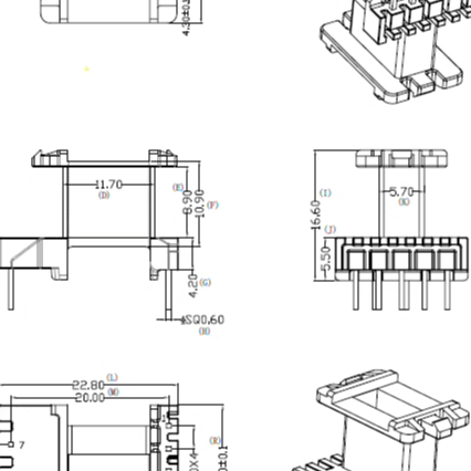 ee16电源磁芯骨架电源磁芯骨架